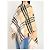 Burberry Double Check wrap de cashmere y lana beige arena - vista 2