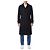 Lardini Single-breasted virgin wool and cashmere coat Black