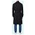 Lardini Single-breasted virgin wool and cashmere coat Black - view 2
