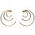 Panconesi Pendientes de aro Solar Pierced grandes Dorado