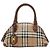 Bolso Burberry Check de lona de algodón beige