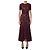 Self portrait Vestido midi de renda borgonha Bordeaux