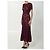 Self portrait Vestido midi de renda borgonha Bordeaux - vista 2