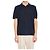 Polo Roberto Collina in piqué di lino blu navy