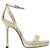 Jimmy Choo Moza 120 Plateau-Sandalen Silber