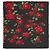 Cachecol Dolce & Gabbana Red Rose preto de modal e cashmere Vermelho
