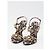 Sandali Dolce & Gabbana in raso leopardato marrone - vista 2