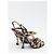 Sandali Dolce & Gabbana in raso leopardato marrone - vista 3