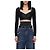 Dolce & Gabbana Black Satin and Wool Bustier Top