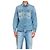 Medusa Versace Stone-wash overshirt with studs Blue