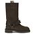 Stivali alti Loch in camoscio marrone Burberry