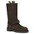 Stivali alti Loch in camoscio marrone Burberry - vista 2