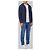 Roberto Collina Sweatshirt zippé en laine mérinos bleu marine - vue 2