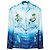 Casablanca Lost Atlantis Hemd aus blauer Seide