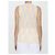 Top senza maniche Burberry Argyle in seta e cotone beige - vista 4