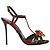 Dolce & Gabbana Red Rose Brokat Sandalen Rot