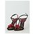 Dolce & Gabbana Red Rose Brokat Sandalen Rot - Ansicht 2