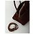 Attico borsa mini La Passeggiata top handle Light Choco Marrone - vista 4