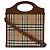 Mini borsa Burberry Archivo Check in tela di cotone beige - vista 3