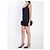 Self portrait Denim Mini-Kleid mit 3D-Blumen Blau - Ansicht 2