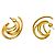 Pendientes Panconesi Orbit de latón chapados en oro Dorado