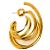 Pendientes Panconesi Orbit de latón chapados en oro Dorado - vista 3