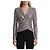 Self portrait Top wrap in mesh grigio con strass