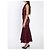 Self portrait Vestido midi de renda guipure Bordeaux - vista 3