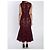 Self portrait Vestido midi de renda guipure Bordeaux - vista 4