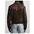 Versace Blouson in pelle slim-fit Marrone - vista 4