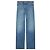Medusa Jeans Versace de pernas largas em denim azul desfiado