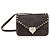 Valentino Garavani Petit sac crossbody Rockstud en daim Marron