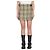 Minifalda estilo kilt Burberry de lana a cuadros beige