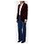 Dolce & Gabbana Chaqueta de terciopelo de botonadura sencilla Burdeos - vista 3