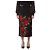 Dolce & Gabbana Saia midi com estampado de rosas vermelhas Preto
