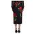 Dolce & Gabbana Saia midi com estampado de rosas vermelhas Preto - vista 3