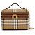 Burberry Mini bolso de tocador de cuadros Beige