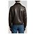 Salvatore Santoro Giacca bomber in pelle e shearling marrone scuro - vista 3
