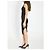 Alexander Wang Vestido midi drapeado preto - vista 3