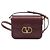 Valentino Garavani borsa a tracolla 9TO5 rosso scuro pelle Bordò