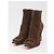 Roger Vivier Trompette ankle boots in suede Brown - view 2