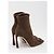 Roger Vivier Trompette ankle boots in suede Brown - view 3