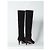 Botas de tacón de aguja Paris Texas en ante negro - vista 3