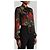 Dolce & Gabbana Red Rose chiffon blouse Black - view 3