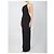Abito maxi monospalla Alexandra Solace London nero - vista 2