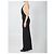 Abito maxi monospalla Alexandra Solace London nero - vista 3