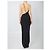 Abito maxi monospalla Alexandra Solace London nero - vista 4