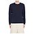 Pull en coton bleu marine Roberto Collina Col Rond