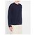 Pull en coton bleu marine Roberto Collina Col Rond - vue 2