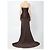 Vestido maxi Alia Solace London marrón Castaño - vista 4